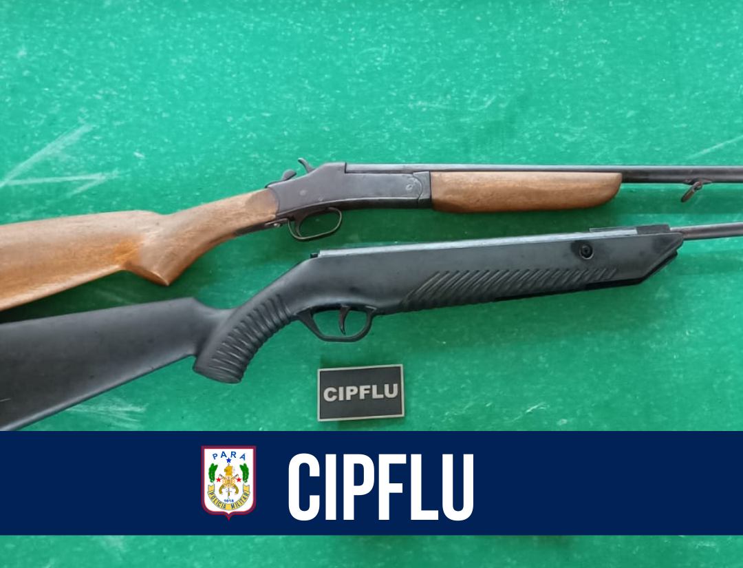 Em Benevides, PM apreende armas de fogo e 51 munições