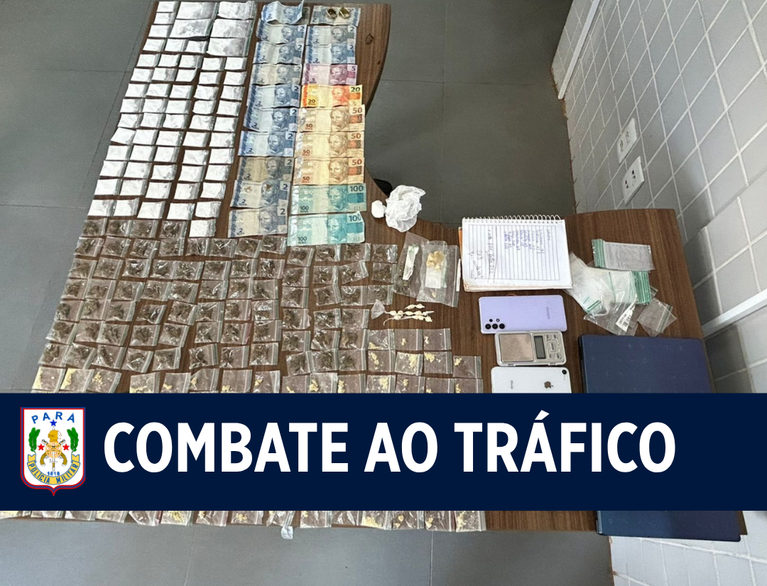 Polícia Militar prende dois suspeitos e apreende drogas, em Itaituba
