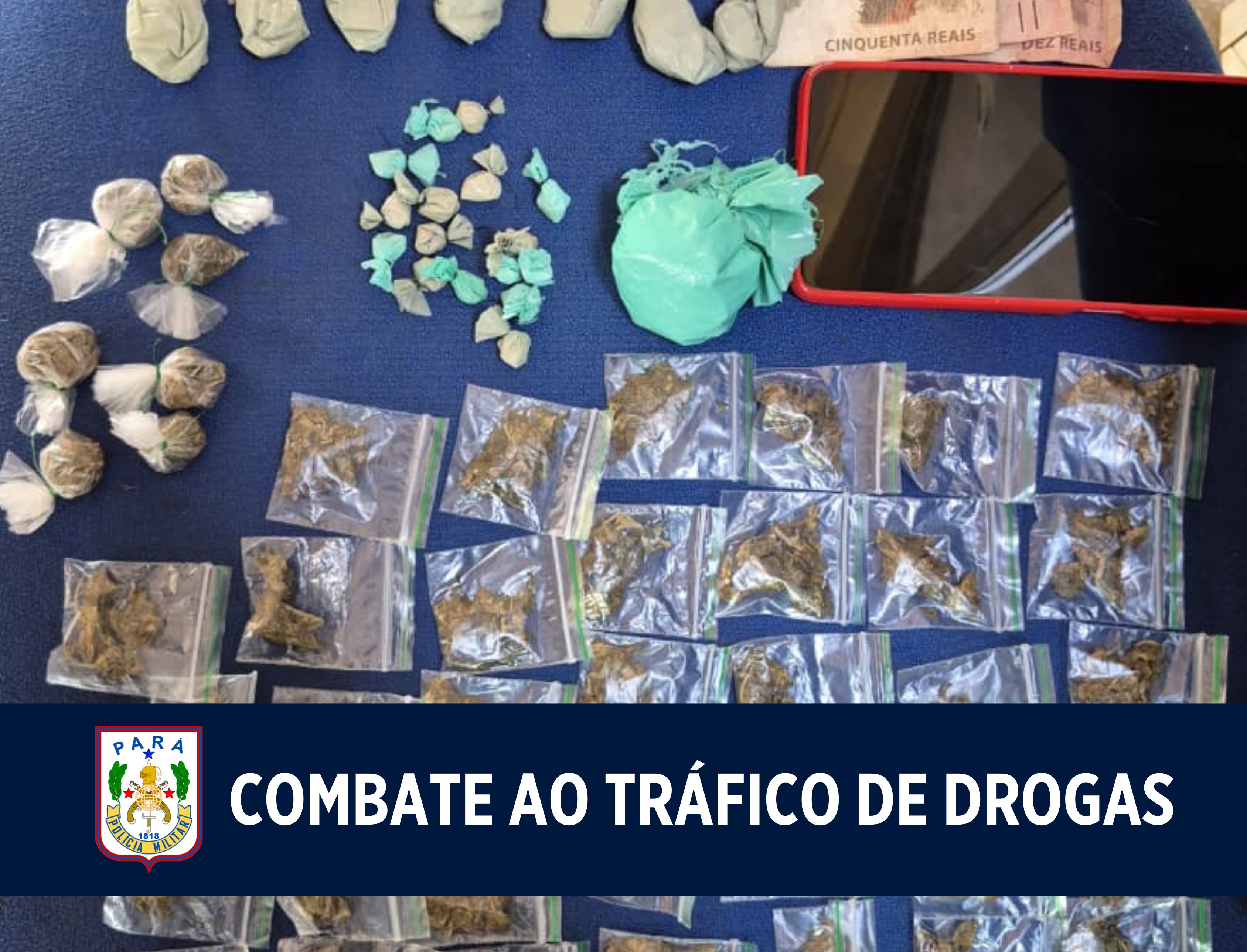 PM apreende entorpecentes e recaptura foragido em Cachoeira do Arari