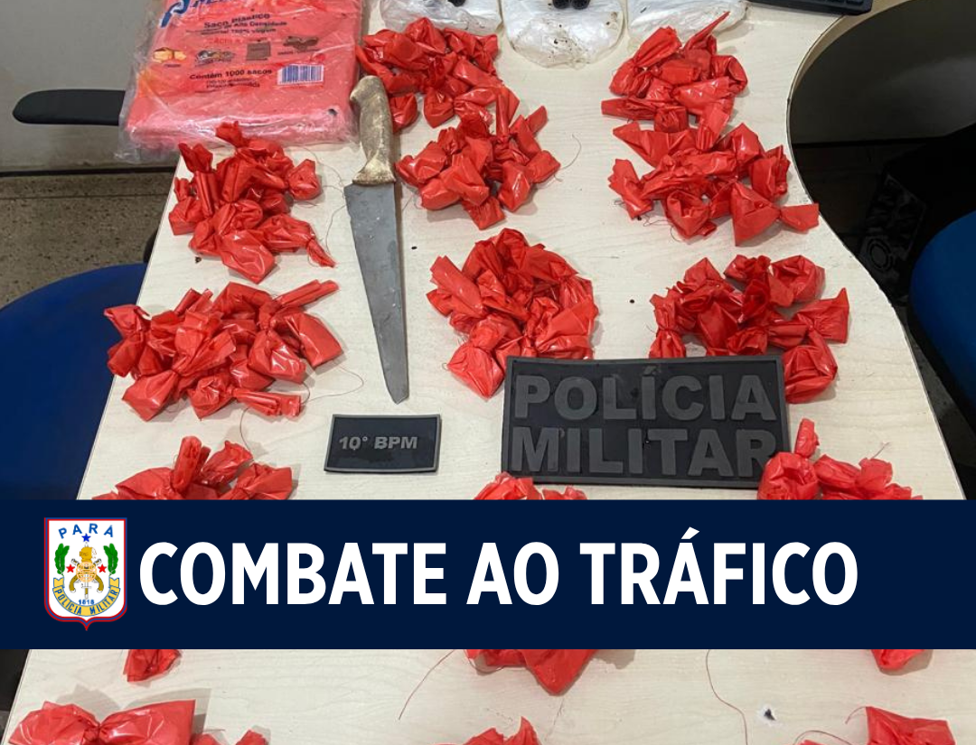 10º BPM apreende entorpecente durante ação contra o tráfico de drogas em Icoaraci