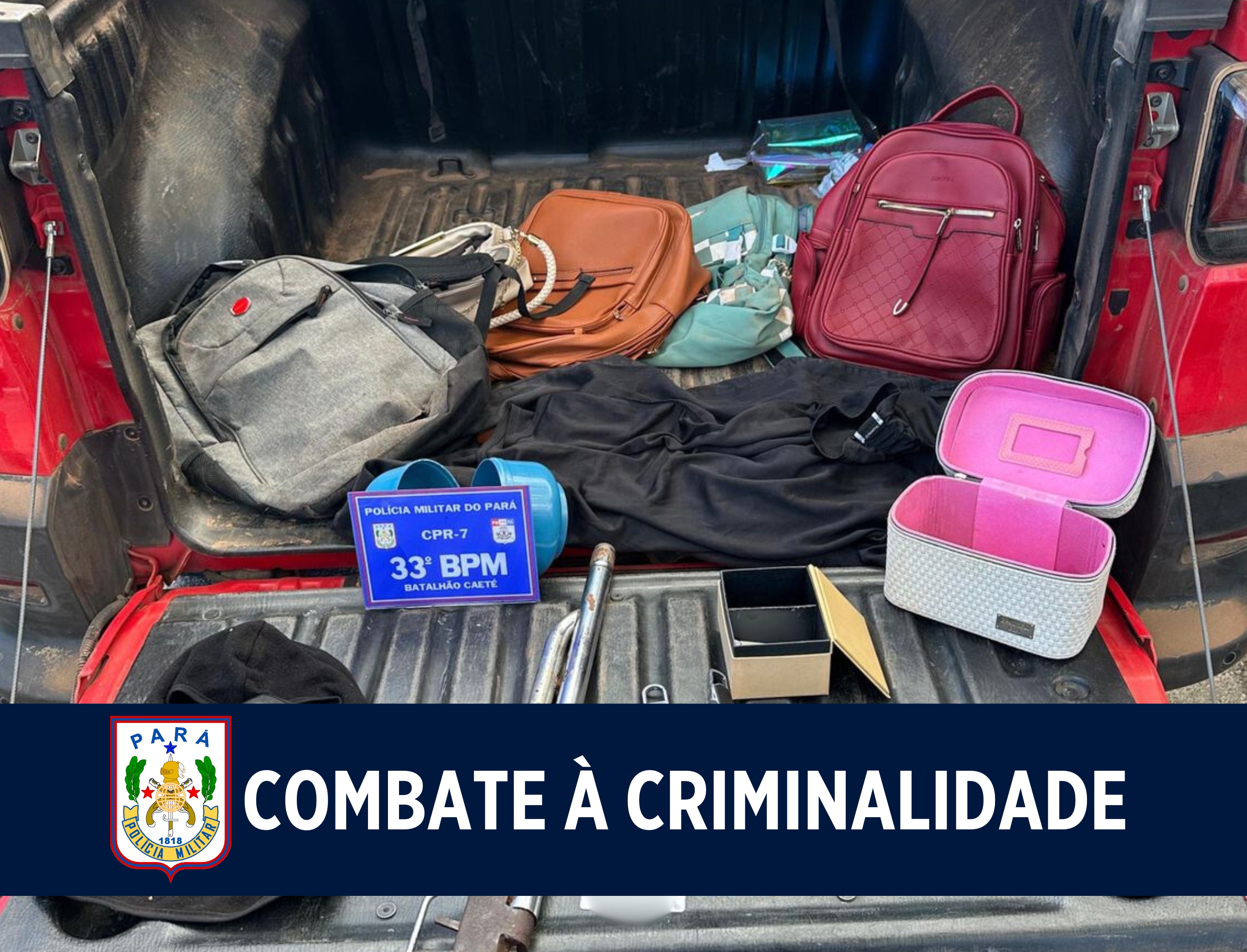 PM frustra roubo, apreende armas de fogo e recupera veículos roubados na região do Caeté