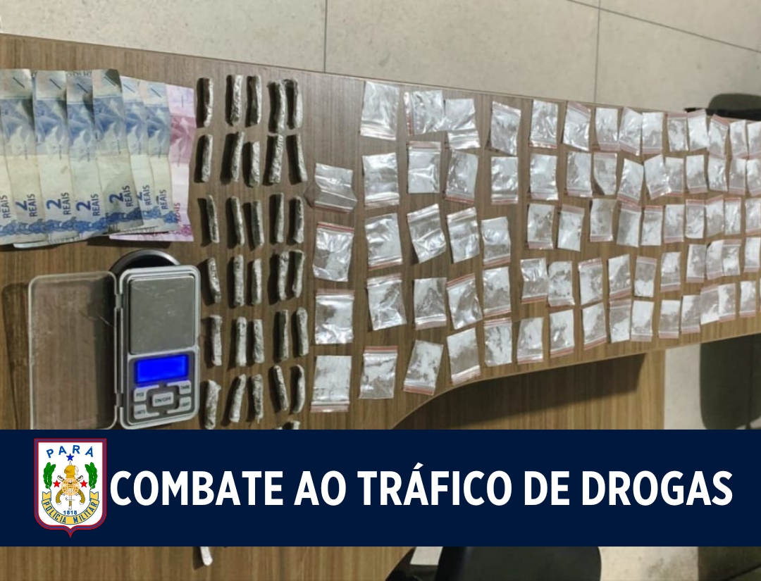 Ação da PM resulta na apreensão de entorpecentes na Cabanagem