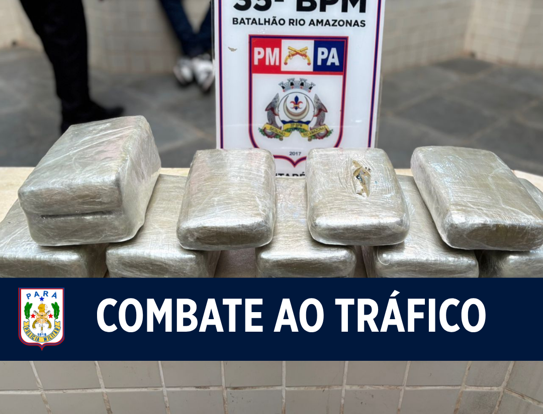 PM apreende cerca de 16 k de entorpecentes durante abordagem em Santarém