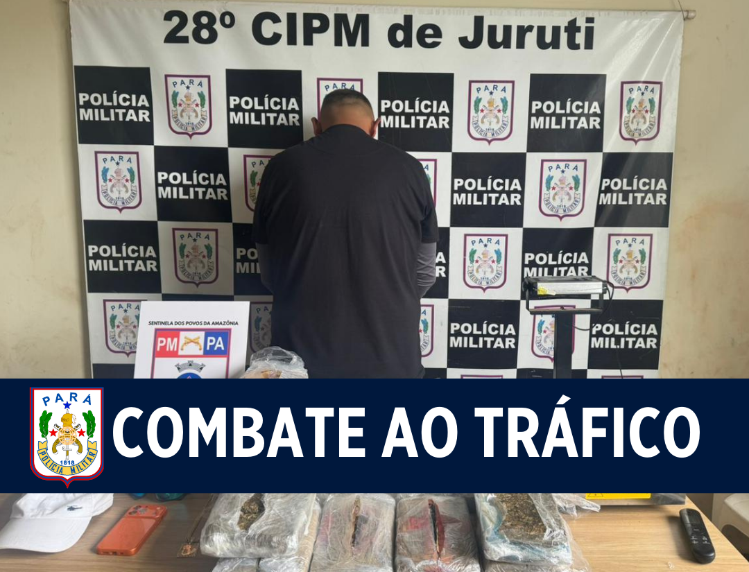 Polícia Militar apreende 22 kg de Skunk e efetua prisão por tráfico de drogas, em Juruti