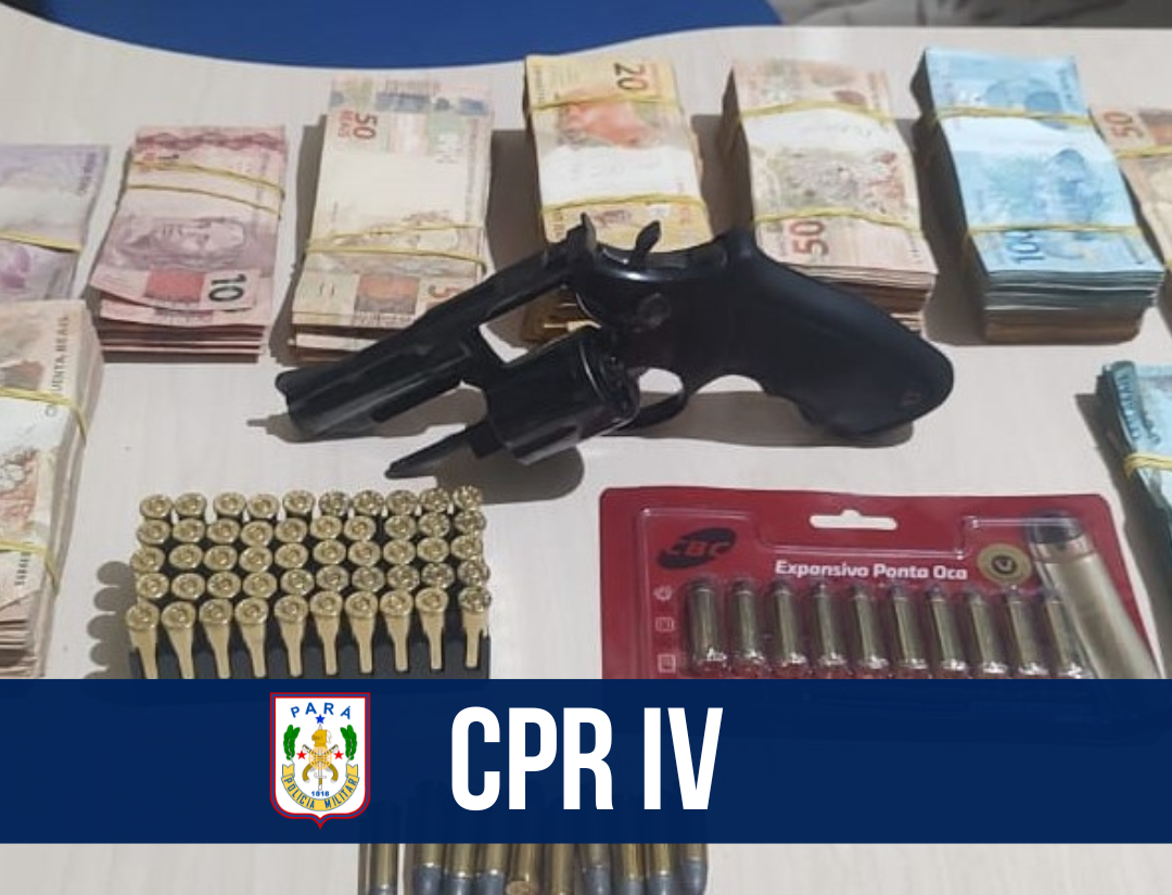 PM prende caminhoneiro com arma, 70 munições e quase R$ 100mil