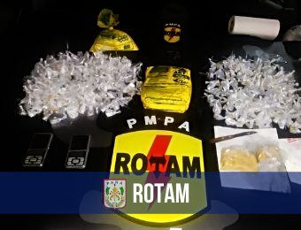 Rotam apreende mais de 300 petecas de cocaína