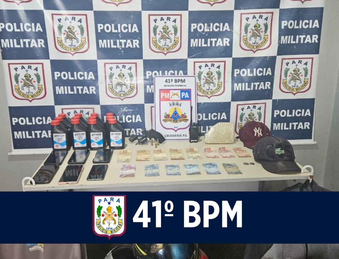 Polícia Militar apreende arma e drogas durante operação em Oriximiná