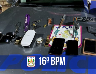 16º BPM recupera objetos roubados em Altamira e prende suspeitos