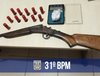 Em Igarapé Miri, PM encontra arma, munições e drogas
