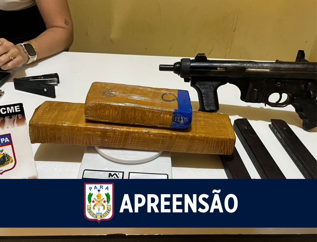 2ª CIME apreende drogas e arma de fogo de uso restrito das forças de segurança pública
