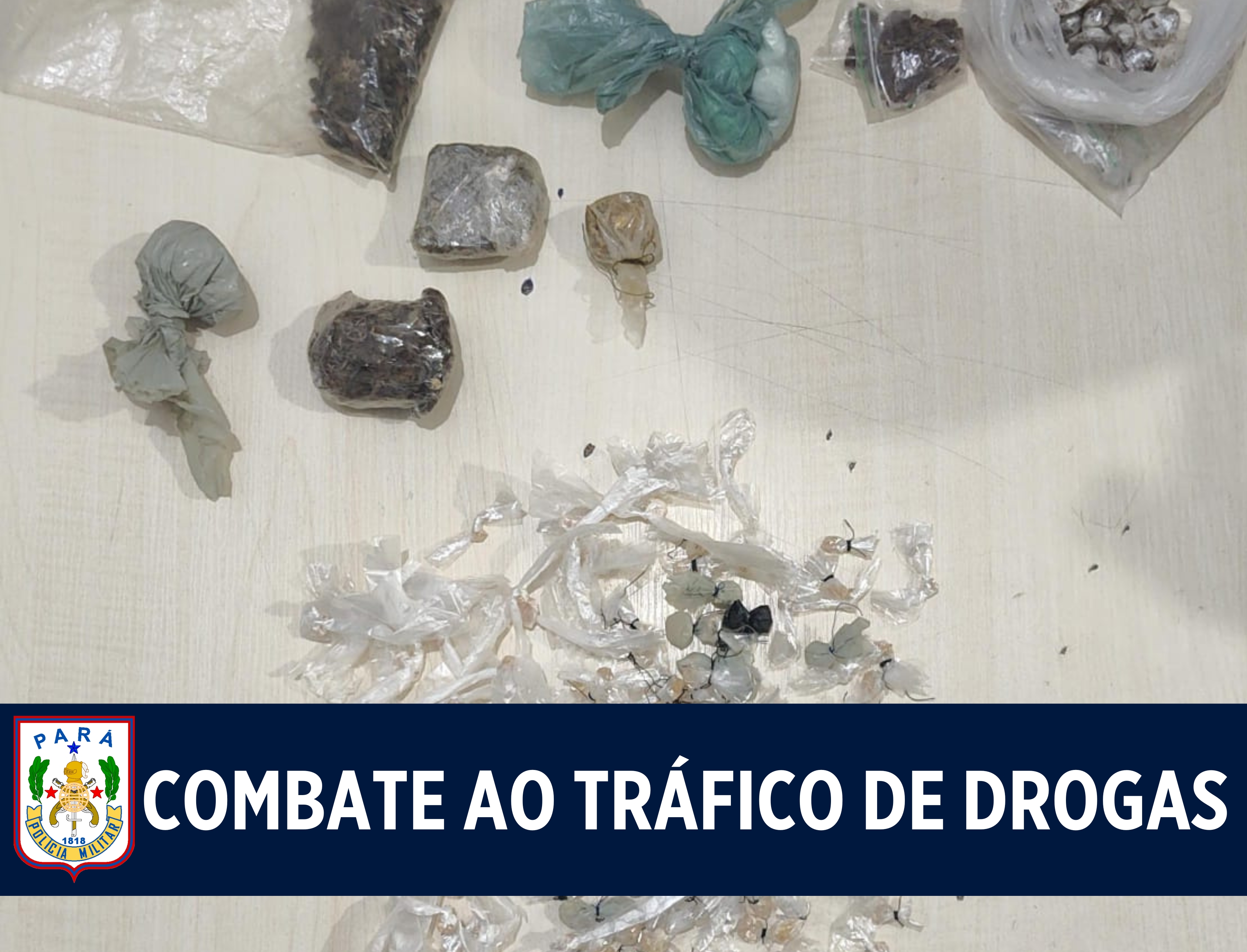 Durante ação contra o tráfico de drogas, 30° BPM apreende grande quantidade de entorpecentes em Ananindeua