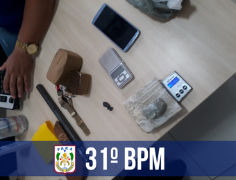 31º BPM apreende entorpecentes e arma de fogo no Acará