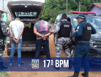 17º BPM prende trio por roubo em Xinguara