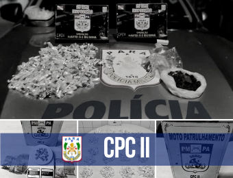 Mais de 614 papelotes de drogas são apreendidos pelo CPC II em Belém