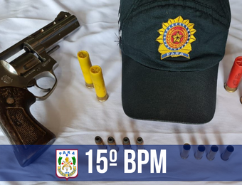 15º BPM apreende armas de fogo e munições em Itaituba