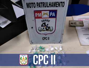 Motopatrulhamento do CPC II prende 3 por tráfico