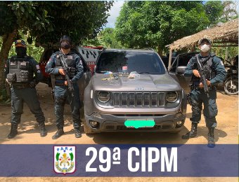 29ª CIPM apreende drogas, munições e veículo usado para distribuir drogas em Óbidos