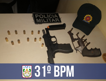 Três homens são presos por porte ilegal de arma de fogo