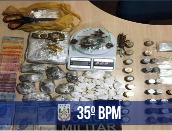 35º BPM prende quatro pessoas por tráfico de drogas em Santarém