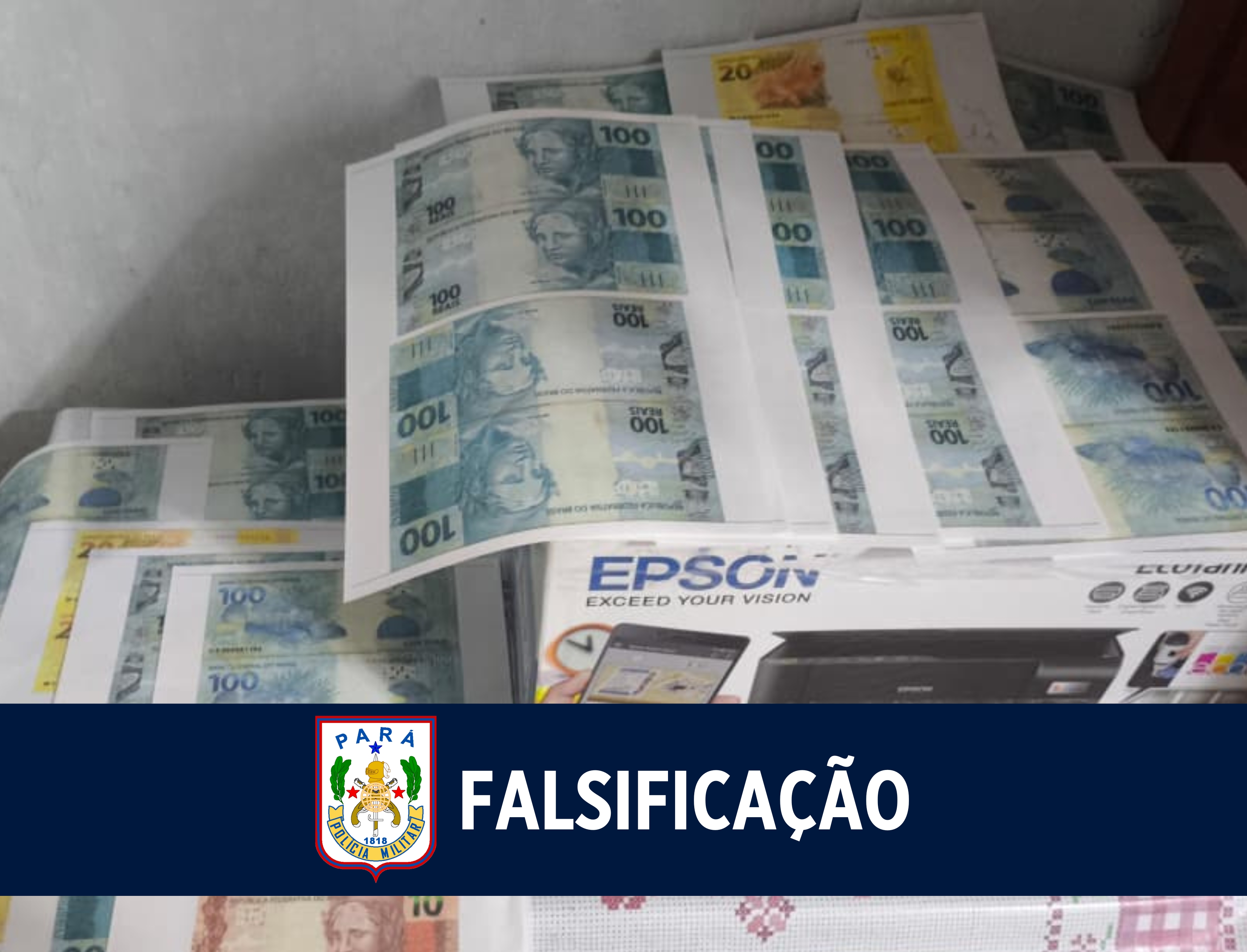 42° BPM prende suspeito por falsificação de cédulas, em São Miguel do Guamá.