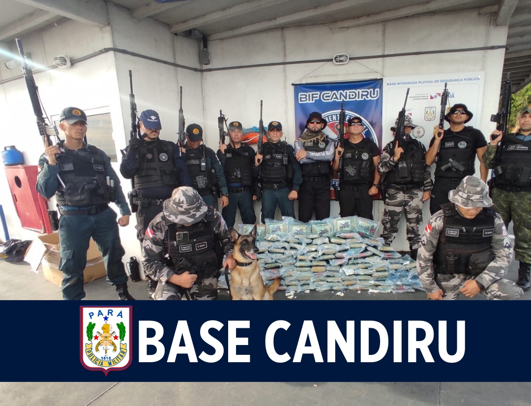 Grande apreensão de droga é realizada na Base Integrada Fluvial Candiru durante operação no rio Amazonas