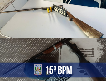 15º BPM apreende duas armas de fogo