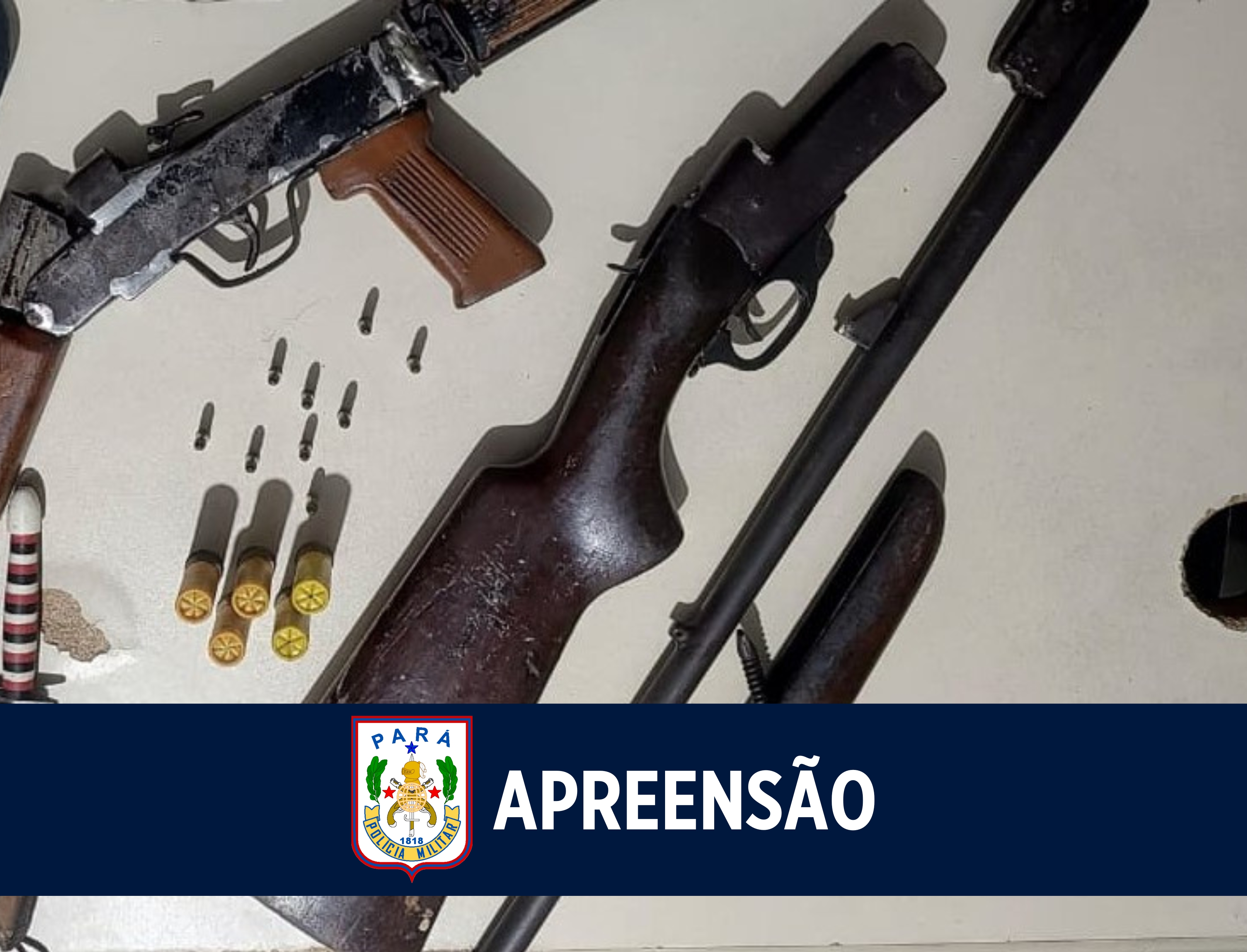 Em Marabá, Batalhão Rural apreende armas de fogo e munições