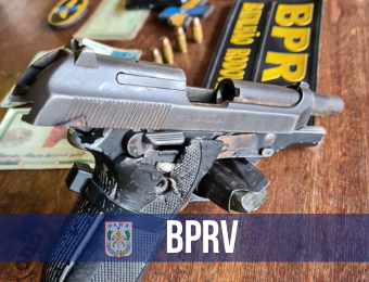 BPRV recaptura foragido e apreende arma de fogo