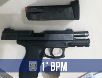 1° BPM recupera pistola das forças policias