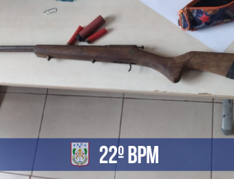22° BPM apreende armas de fogo em Conceição do Araguaia 