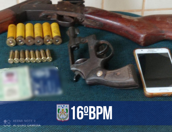 PM apreende armas e prende suspeito em Uruará