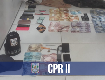 CPR II impede roubo à drogaria e prende suspeitos