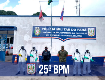 Em Mosqueiro, 25º BPM e bases comunitárias passam por descontaminação