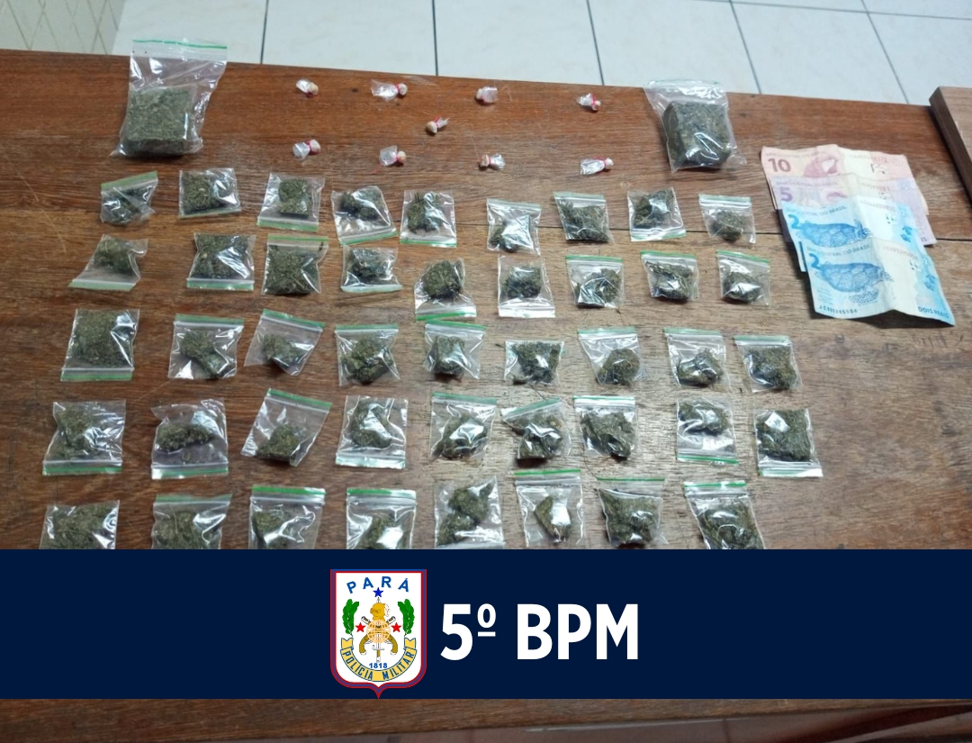 5º BPM apreende mais de 50 unidades de drogas em Castanhal