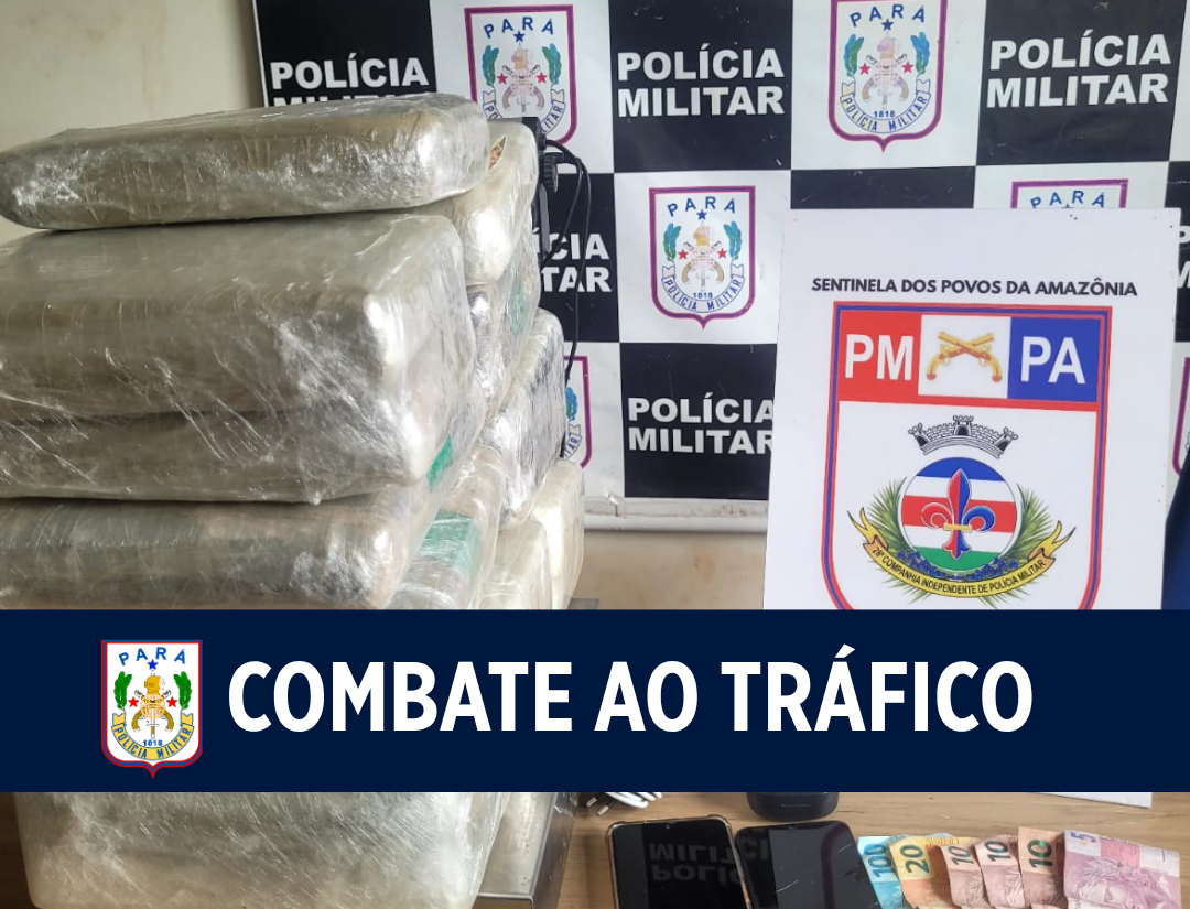 PMPA prende dois homens com cerca de 20kg de drogas em Juruti
