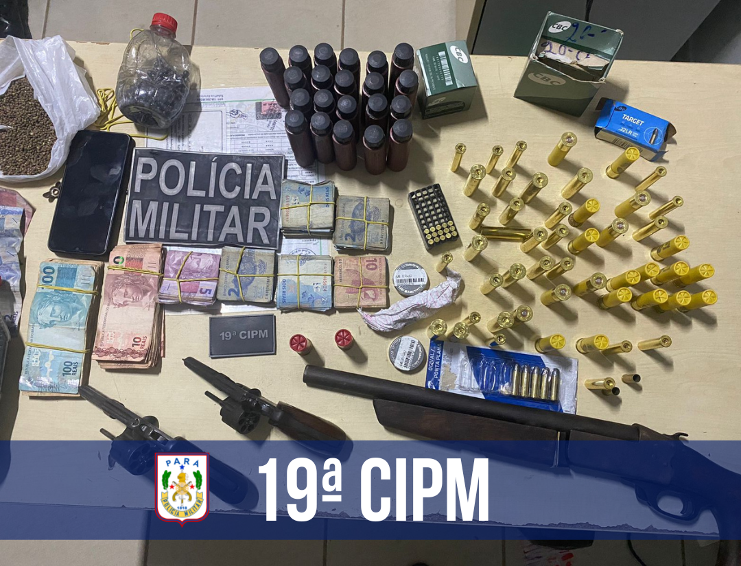 Operação da PM em Viseu, apreende três armas de fogo e munições 