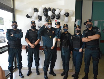 Polícia Militar participa de homenagem à criança vítima de acidente 