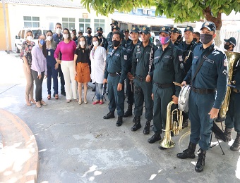 Banda de Música da PM faz apresentação na Fundação Santa Casa de Misericórdia