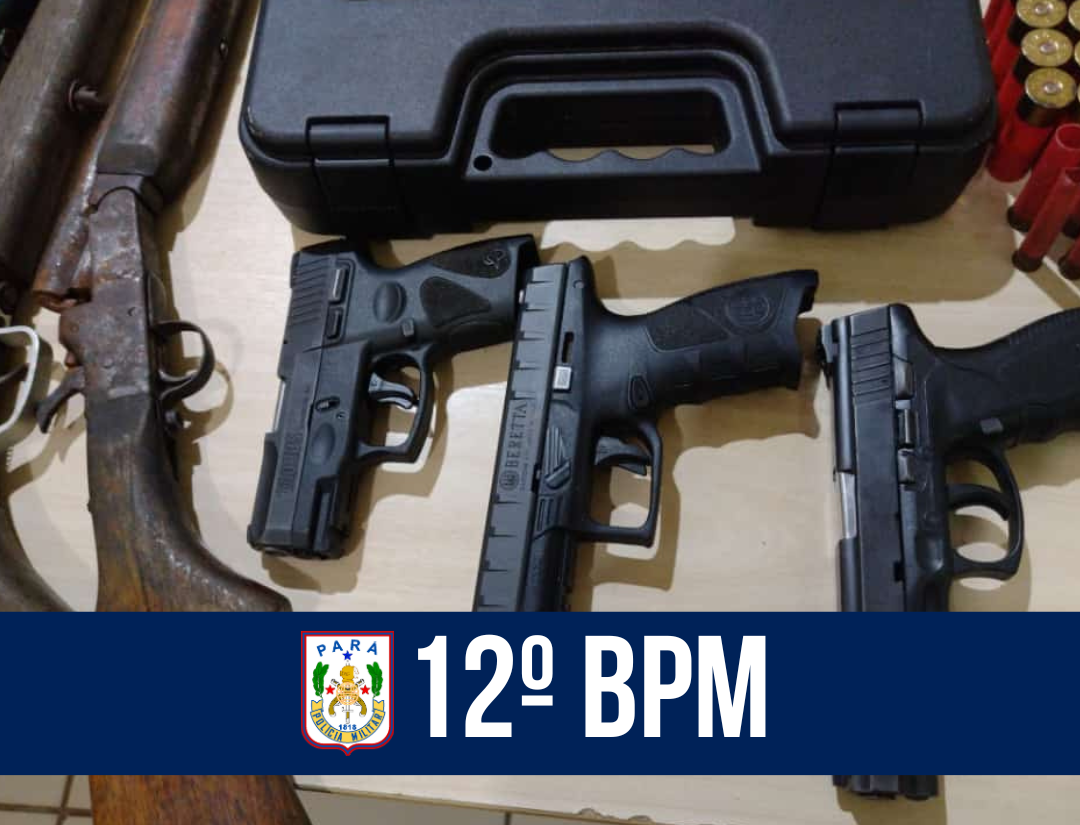 12º BPM apreende arma de fogo e entorpecentes em Santa Izabel