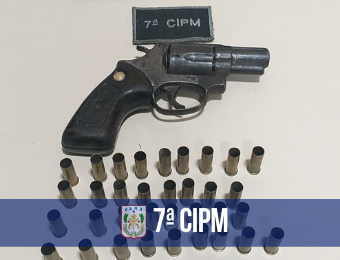 7ª CIPM apreende arma de fogo após abordagem a um adolescente