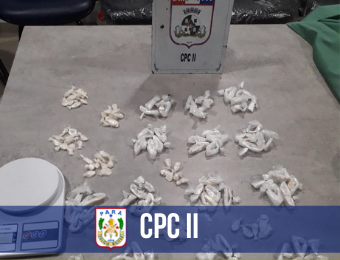 'Operação Falcão' do CPC II apreende mais de 140 porções de drogas na Pratinha II