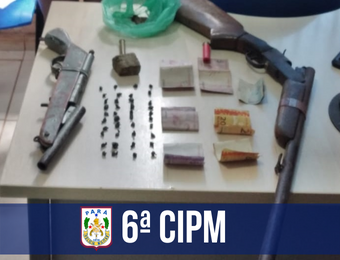 PM apreende armas de fogo e drogas em Tailândia