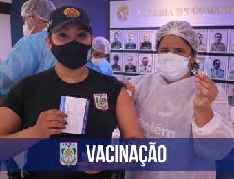 Na capital, Polícia Militar dá início à imunização da tropa contra a covid-19