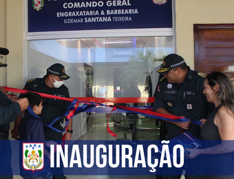 PM inaugura barbearia e engraxataria em homenagem ao engraxate Ildemar Santana Teixeira