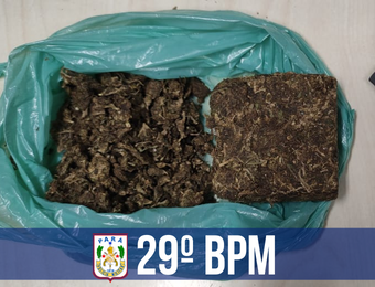 29º BPM apreende adolescente com 125 gramas de maconha