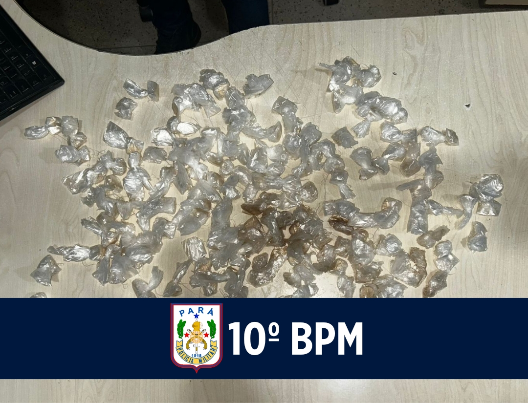 10° BPM prende homem com 127 porções de drogas em Icoaraci