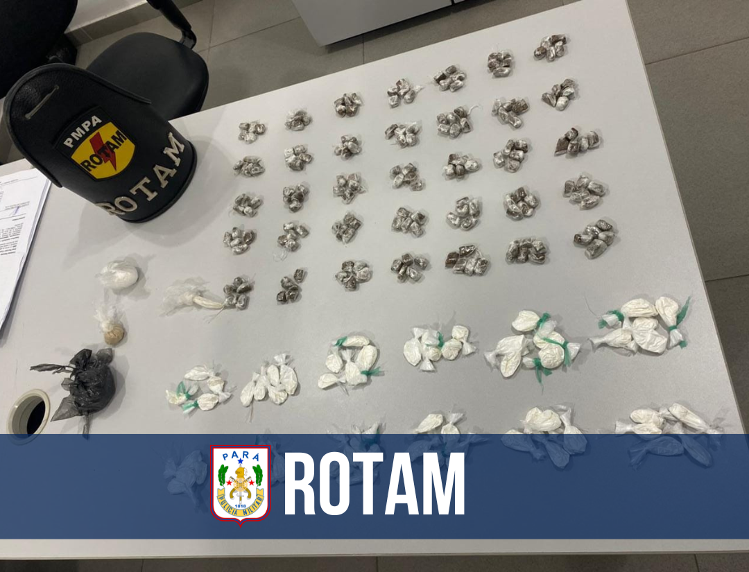 Rotam captura foragido com mais de 200 porções de drogas