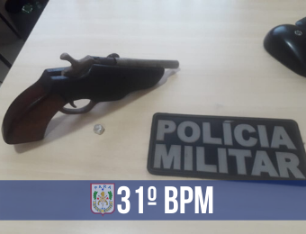 Em Acará, 31º BPM prende suspeito de tráfico e porte ilegal de arma