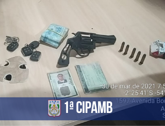 1ª CIPAMB prende homem por porte ilegal de arma de fogo