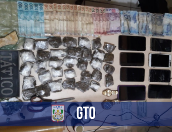 GTO apreende drogas e dinheiro em residência de suspeito de tráfico